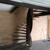 Escalier hélicoïdale style industriel